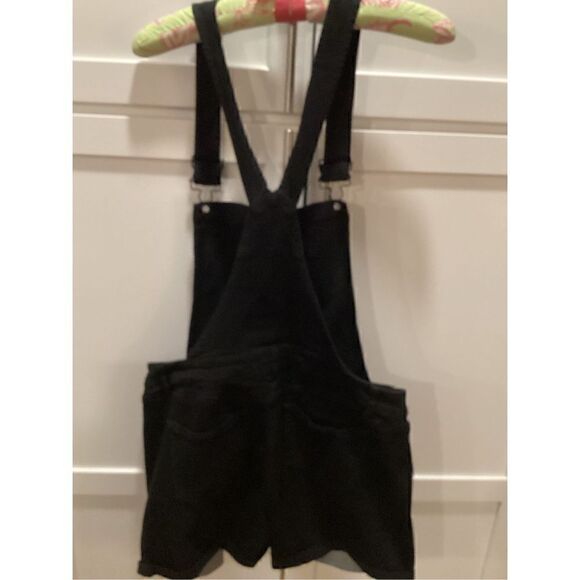 NWT Wax Jeans Shortalls Black Sz 1XL Distressed Stretch - Picture 9 of 12